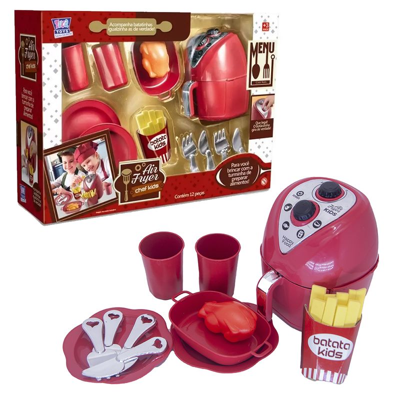 FOYTOKI 1 Conjunto Brinquedos De Cozinha Para Crianças Fingir Cozinhar  Brinquedos Jogo De Comida Para Crianças Brinquedo Air Frye Infantil Filho  Abdômen Gosto Utensílios De Cozinha : : Cozinha