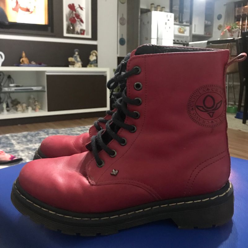 Bota Coturno Cravo Bota Vermelha Cravo E Canela Bota Coturno Cravo