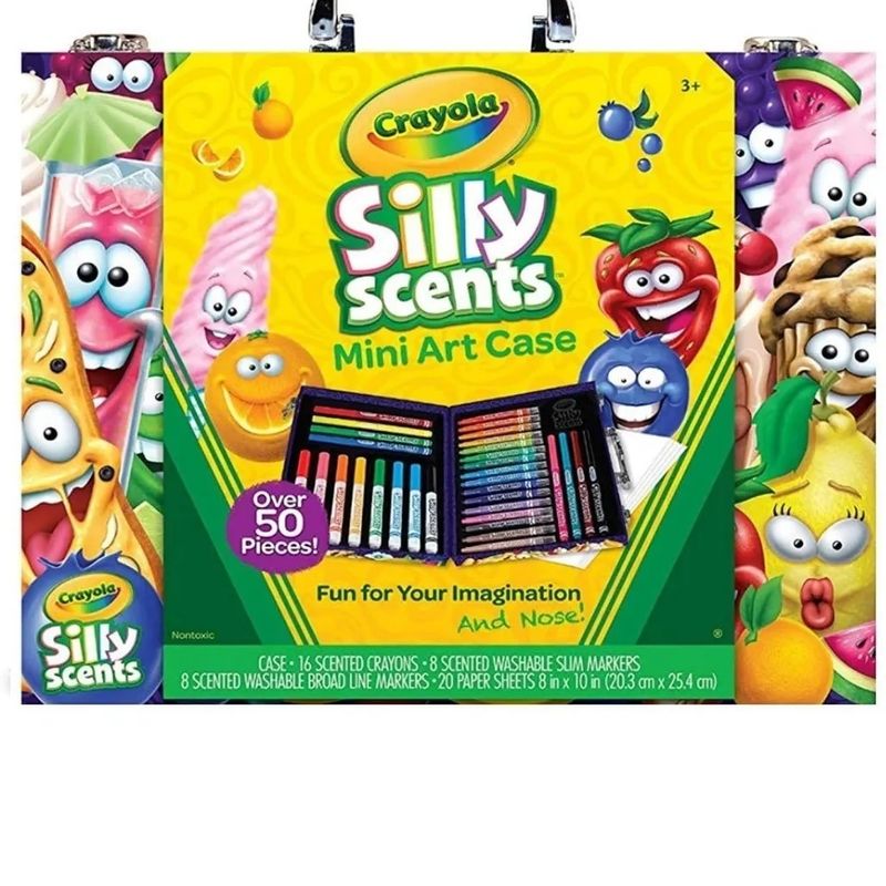 Crayola Silly Scents Mini Art Case, Over 50 Pieces, You Won't