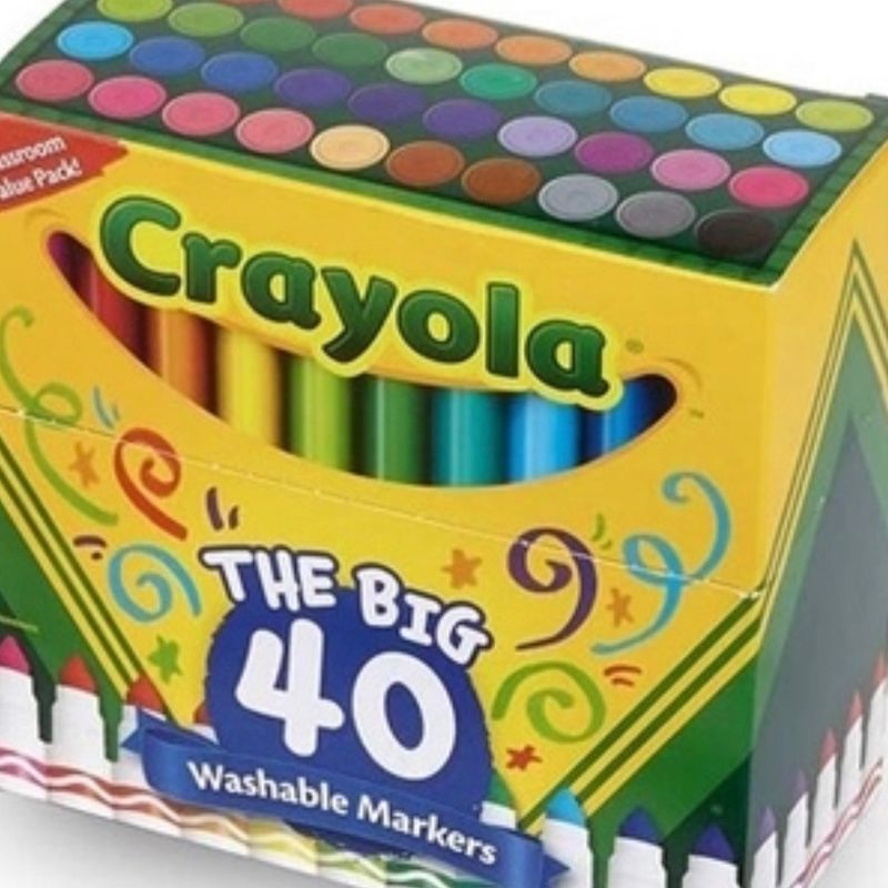 Crayola Washable Markers Kit 40 Canetinhas Laváveis Crayola