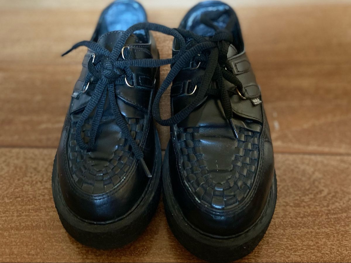 Creeper Preto Couro Vilela Boots Sapato Feminino Vilela Boots Nunca Usado 70153220 enjoei