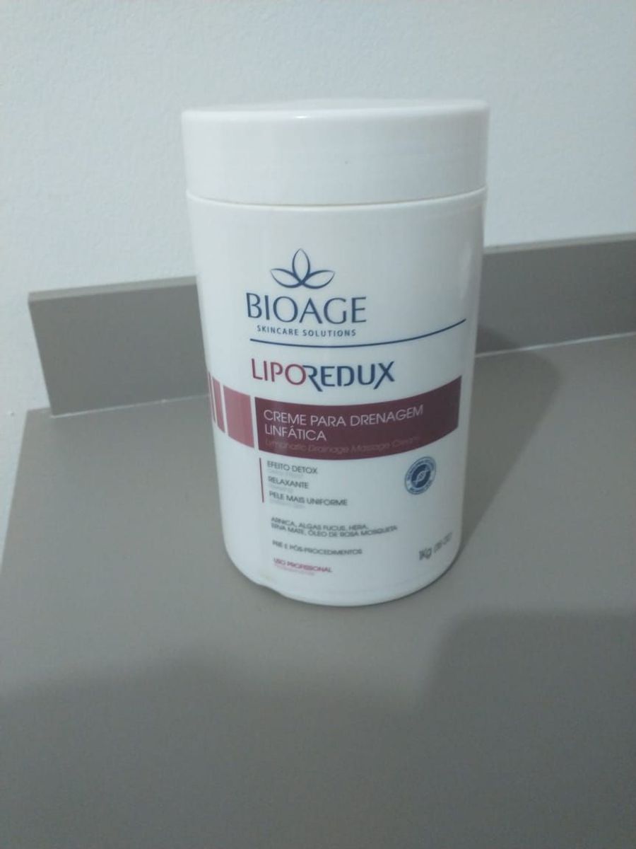 Creme para Drenagem Linfática Bioage 1 Kg Liporedux | Cosmético ...