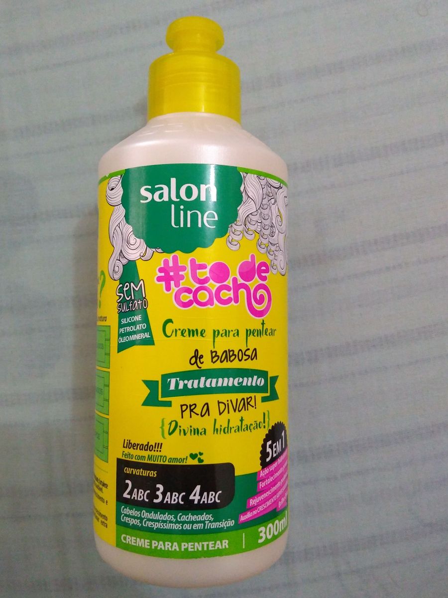 Creme Para Pentear De Babosa Produto P Cabelos Feminino Salon Line Usado Enjoei