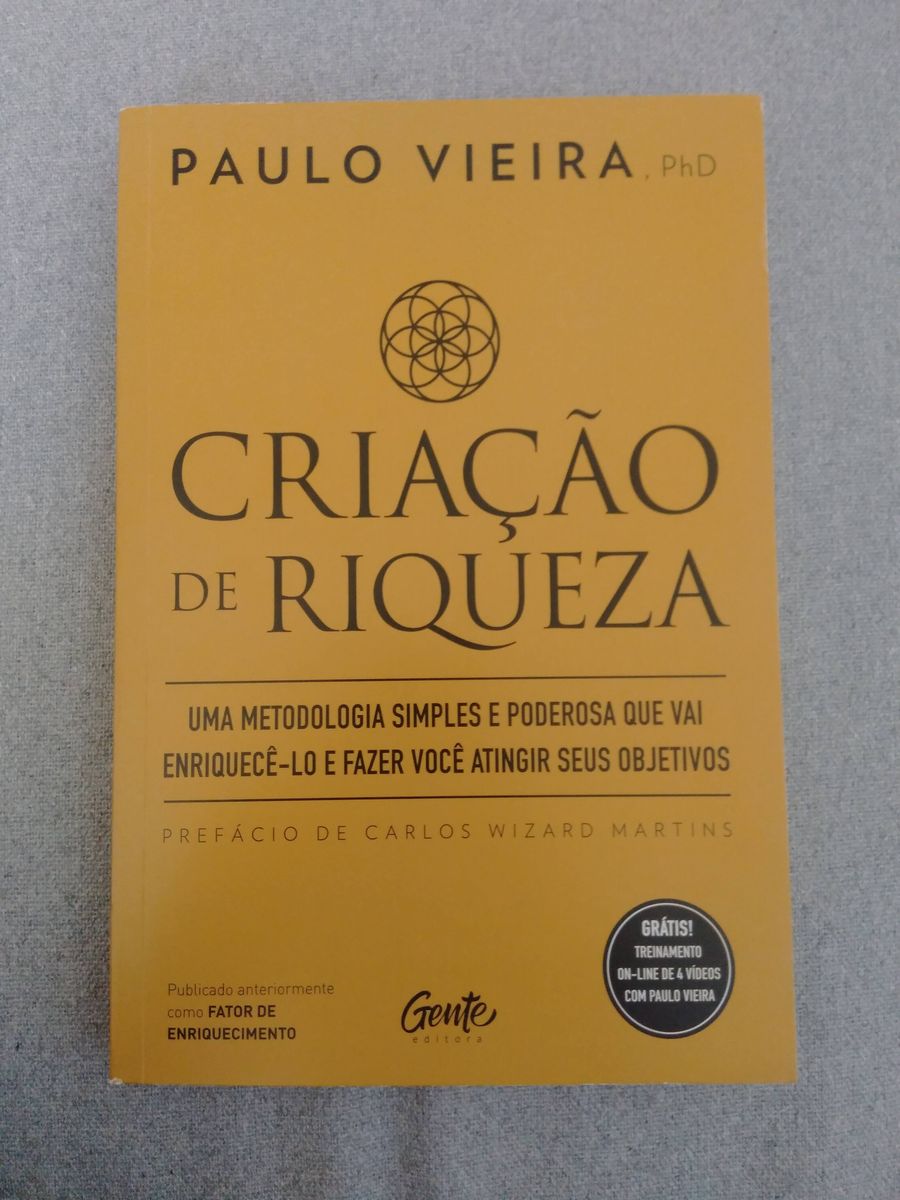 Criação de Riqueza | Livro Paulo Vieira Nunca Usado 57864452 | enjoei