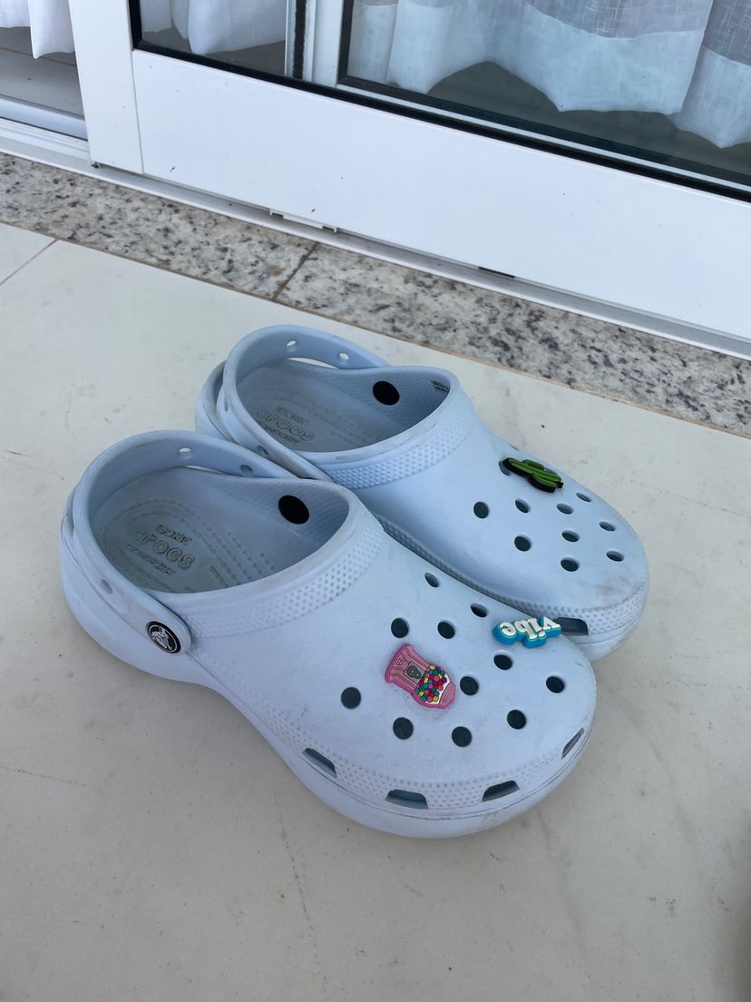 Crocs Azul Tamanho 36 | Sandália Feminina Crocs Usado 84150628 | enjoei