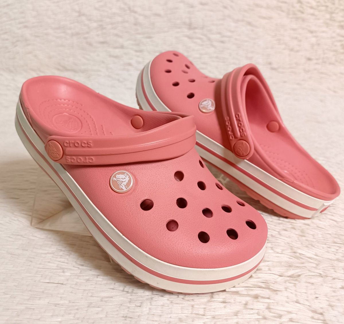Crocs Crocband Rosa 35 | Rasteira Feminina Crocs Nunca Usado 145280119 ...