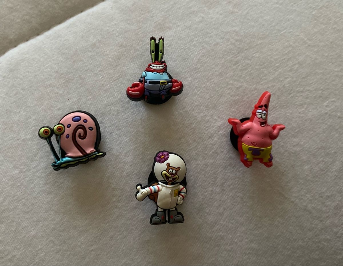 Crocs Jibbitz Originais Turma Bob Esponja Cacareco Crocs Jibbitz