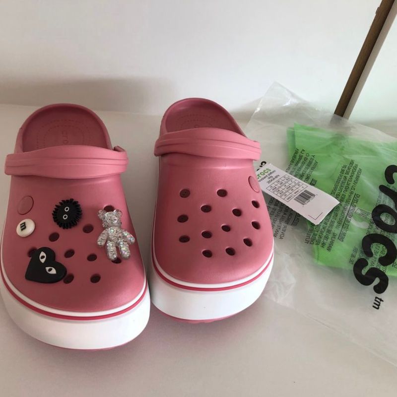 Crocs plataforma online rosa