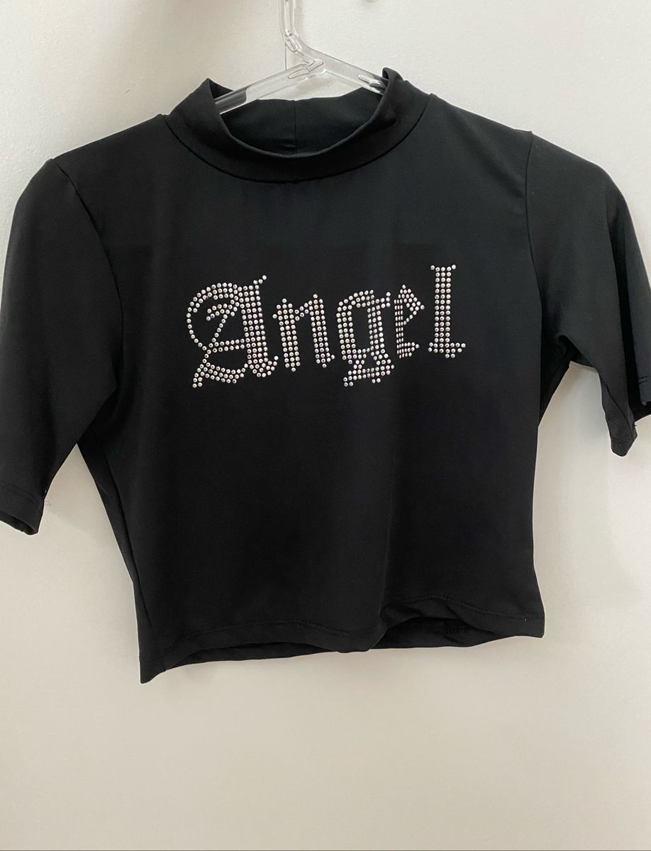 Cropped Top Blusa Feminina Angel Asas Roupas Femininas