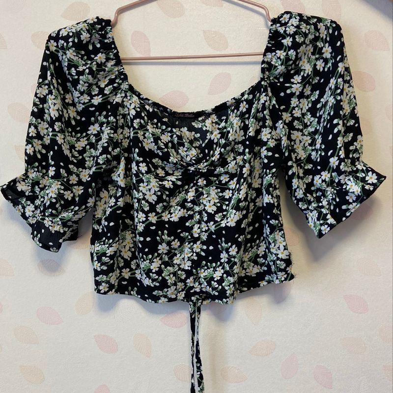 Cropped Boho Floral | Blusa Feminina Usado 96138953 | enjoei