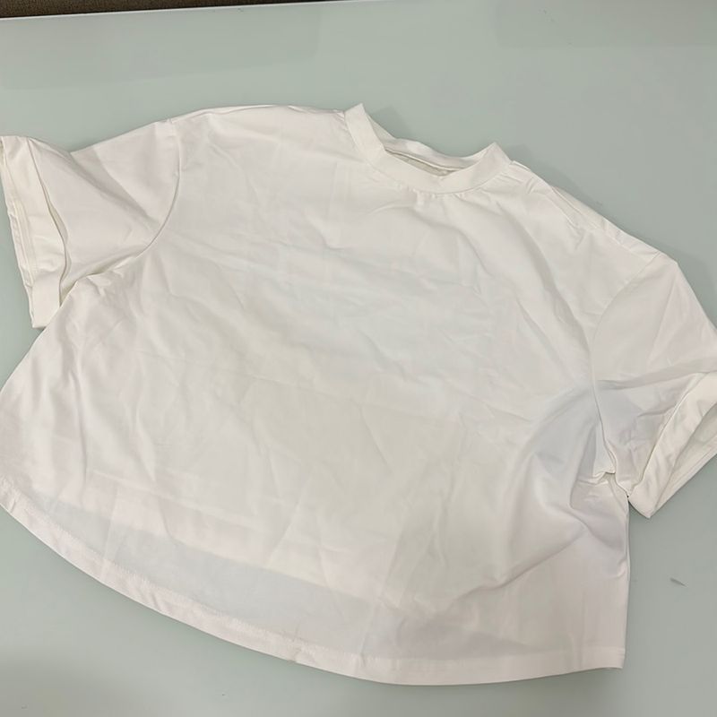 Cropped Branco Shein  Blusa Feminina Shein Nunca Usado 83132454