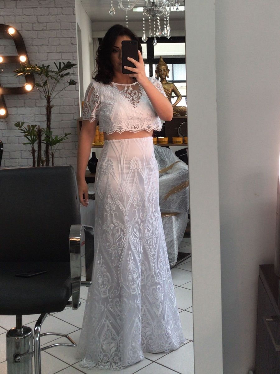 saia e cropped para festa de casamento