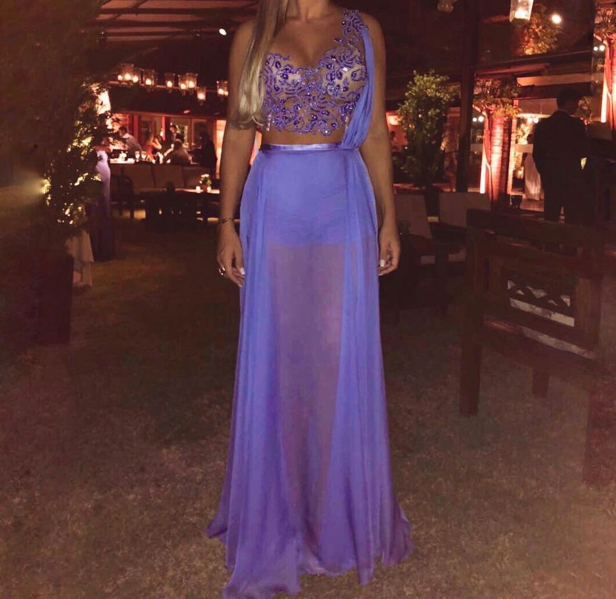 vestido madrinha cropped