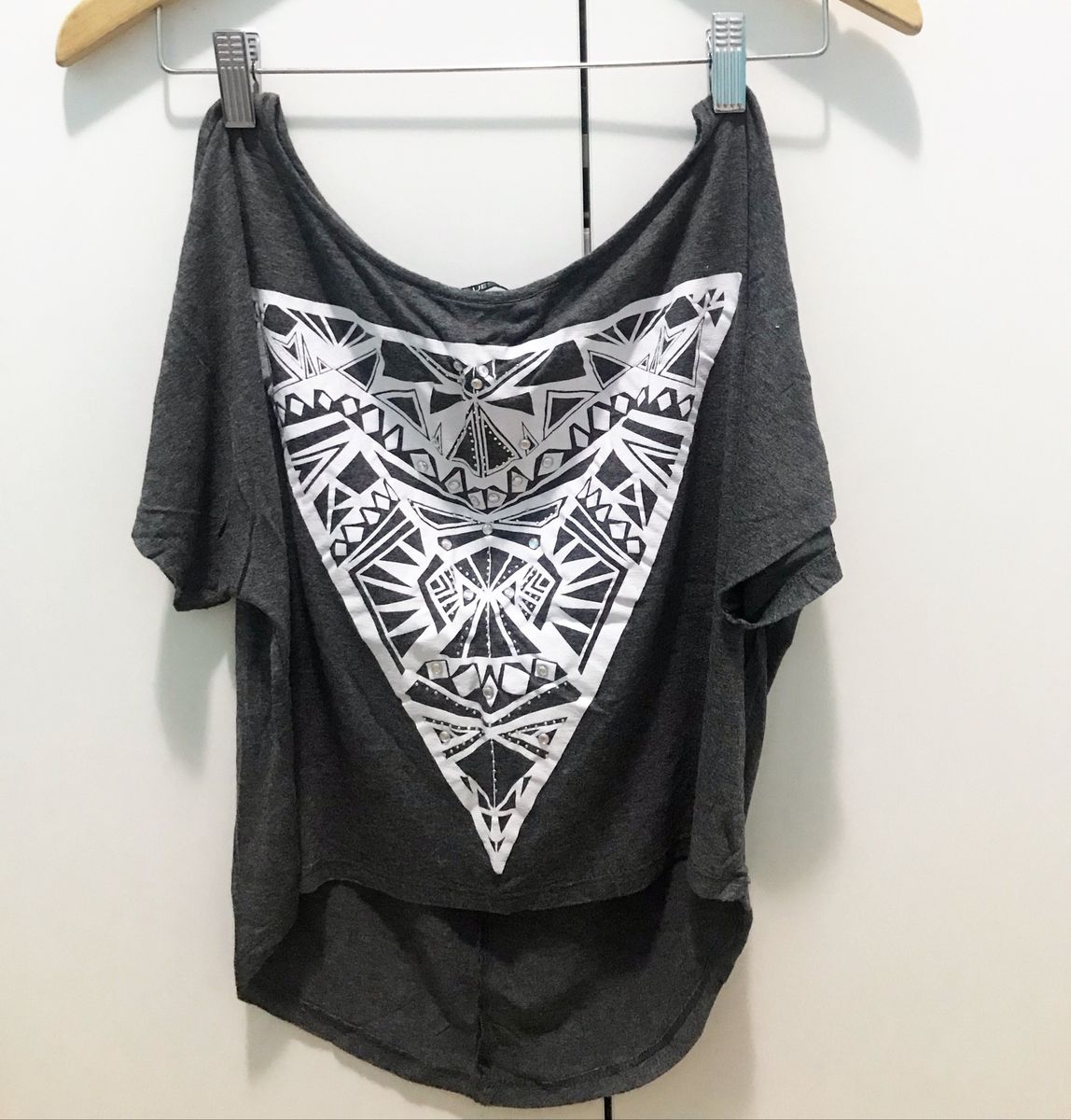 cropped estampado - blusas blue-steel