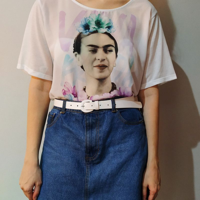 Cropped Frida Kahlo Blusa Feminina Riachuelo Usado 47505773 enjoei