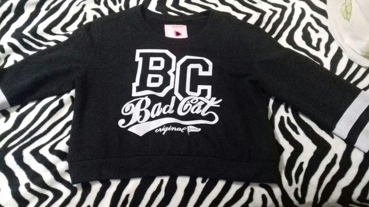 blusa moletom bad cat