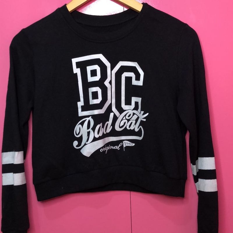 Blusa de frio bad best sale cat feminina