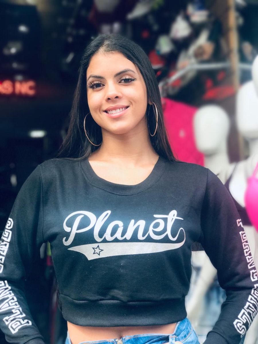 cropped moletom planet girl