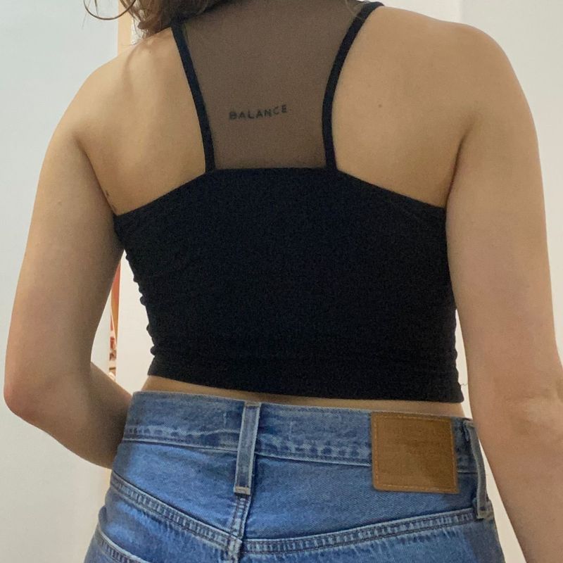 Top Cropped Preto Tule, Blusa Feminina Brandy Melville Nunca Usado  94728889