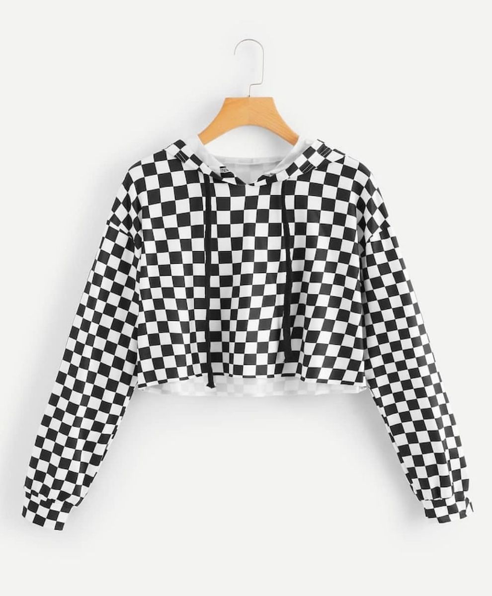 moletom quadriculado feminino