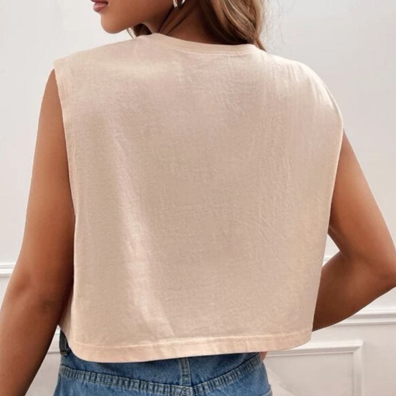 Cropped Bege Shein, Blusa Feminina Shein Usado 89661957