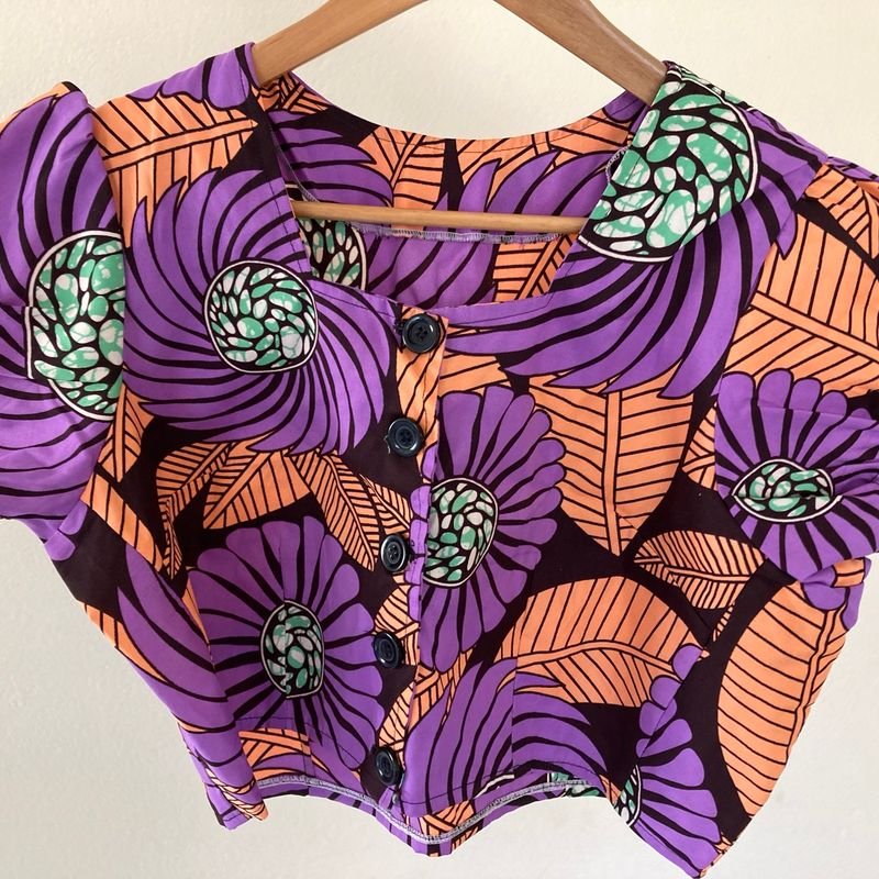 Cropped Tecido Africano Moda Afro Roupa Africana, Blusa Feminina Afro  Usado 97372834