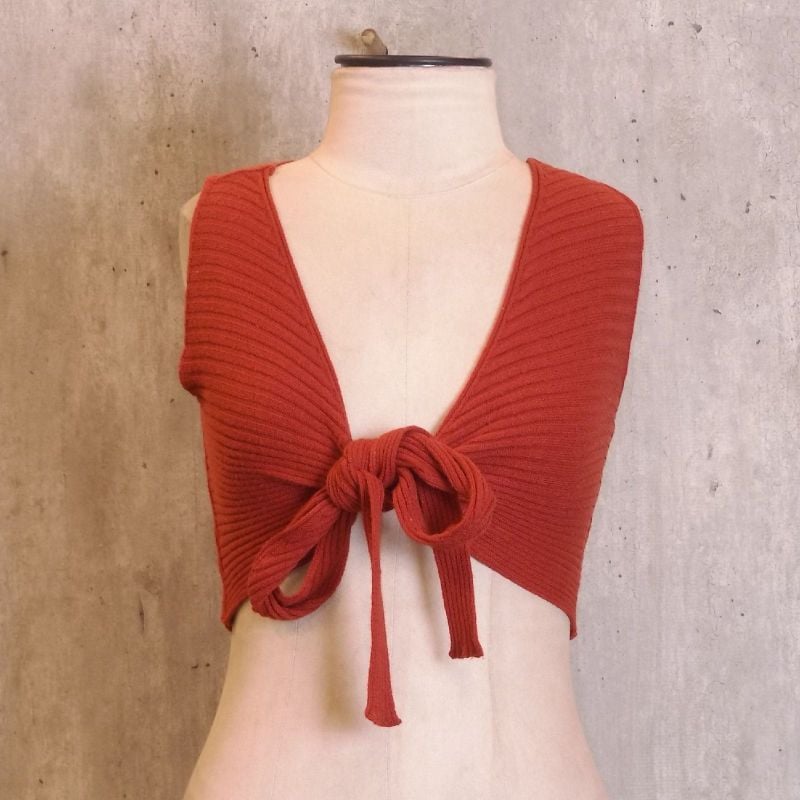 Cropped Terracotta Tricô Aquamar Blusa Feminina Aquamar Usado 71764043  enjoei - Main Image