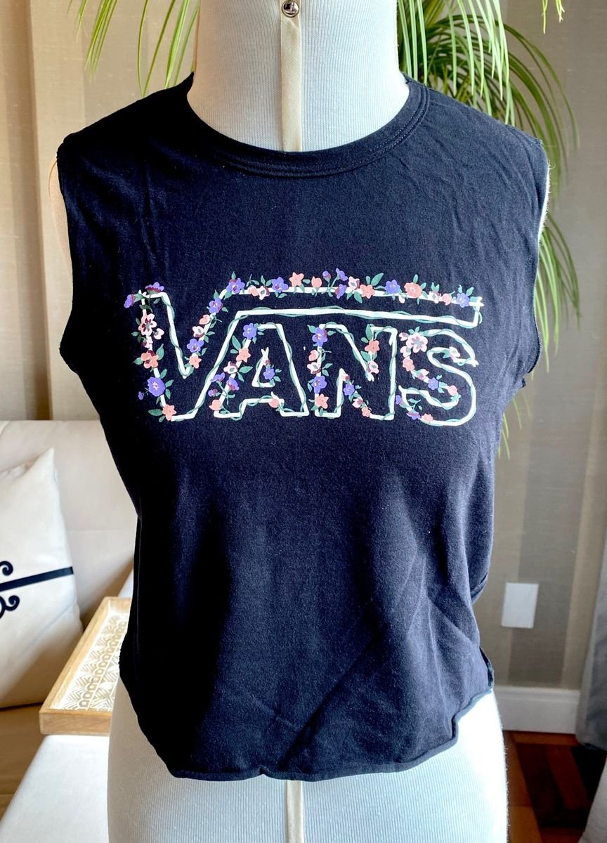 Blusa Cropped Preta Glow Stax, Blusa Feminina Vans Nunca Usado 94762225