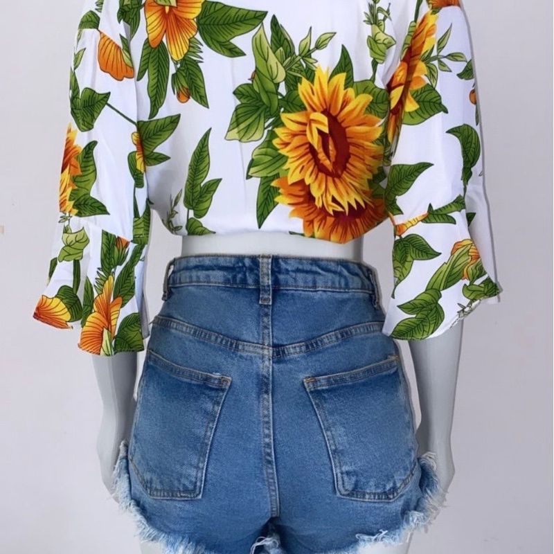 Cropped Lançamento Verão 2023, Blusa Feminina Nunca Usado 75941098