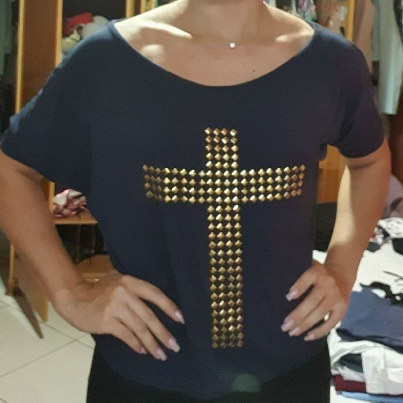 BLUSA ESTRUTURA BOLINHAS BRILHO - Cru