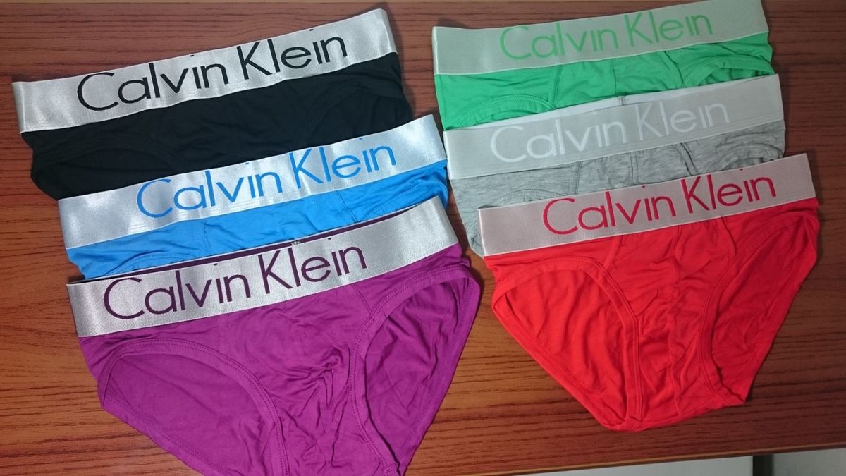 Cueca Calvin Klein Slip Kit com 5, Moda Praia Masculina Calvin Klein Nunca  Usado 20068988