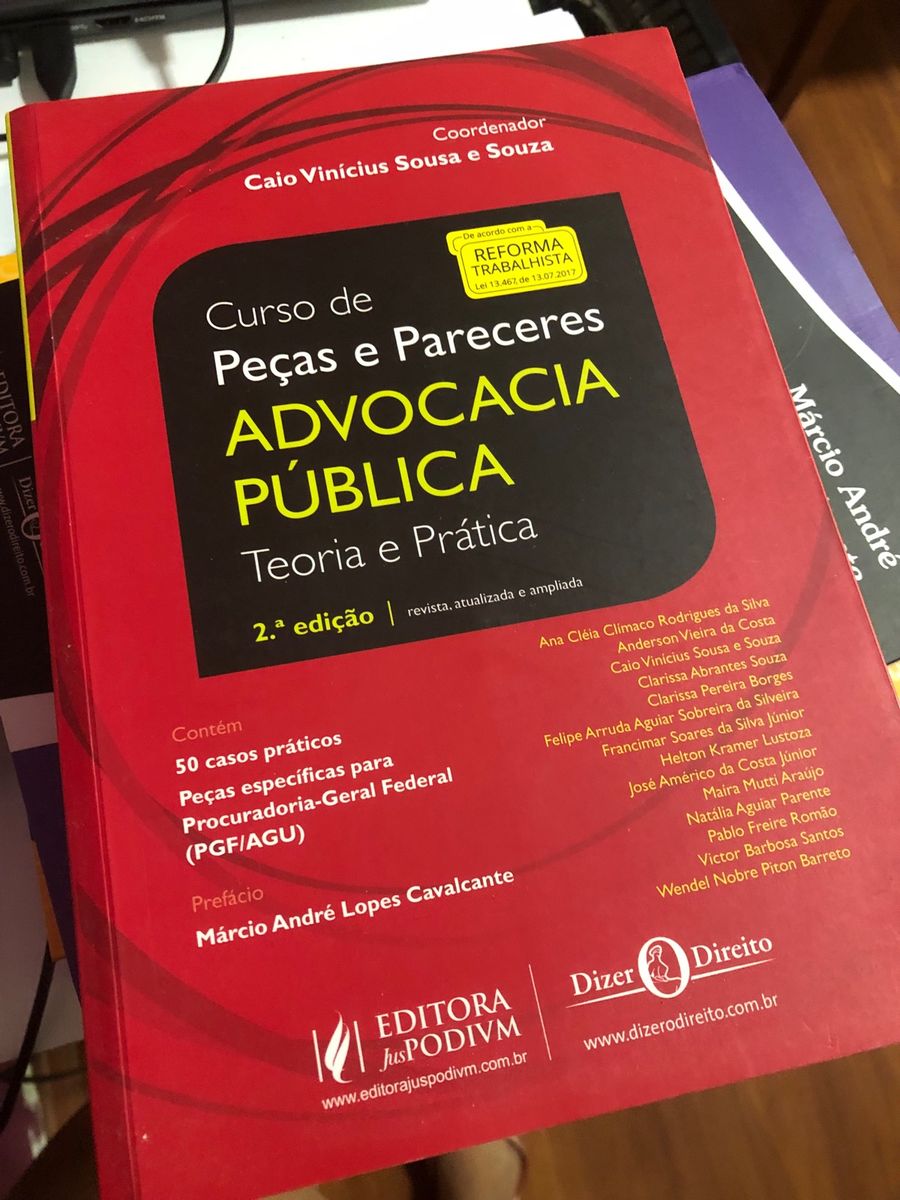 Curso De Peças De Pareceres Advocacia Pública Teoria E Prática 2 Edicao ...