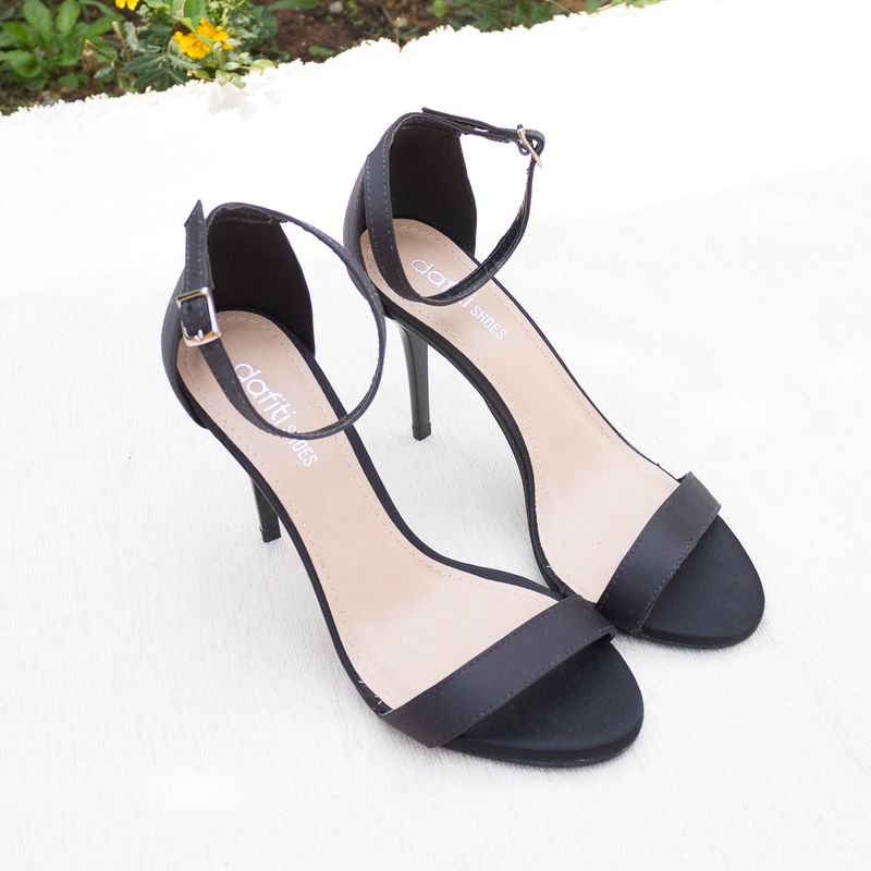 Sandália DAFITI SHOES Salto Fino Preta - Compre Agora