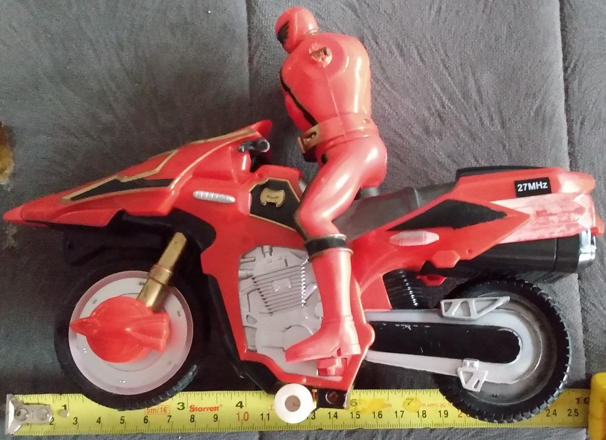 Defeito) Moto Power Rangers Vermelho Vira Cabeça Bandai | Bandai