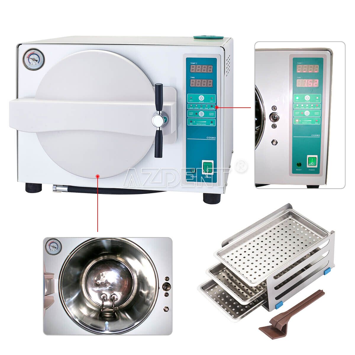 Dental Implant Led Brushless Motor/18l Autoclave Vacuum Drying Steam Sterilizer Produto p