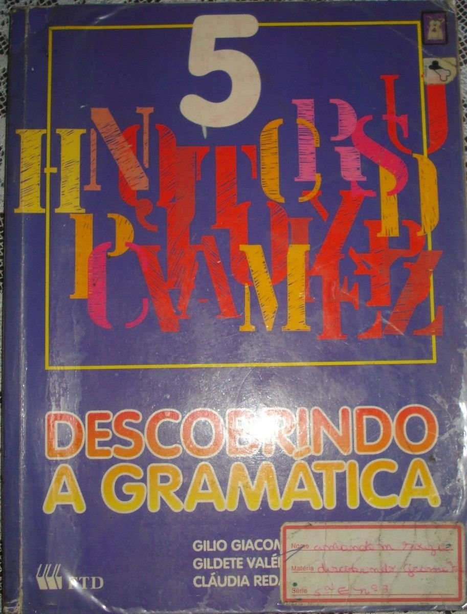 Descobrindo A Gramática 5 Livro Editora Ftd Usado 1405991 Enjoei