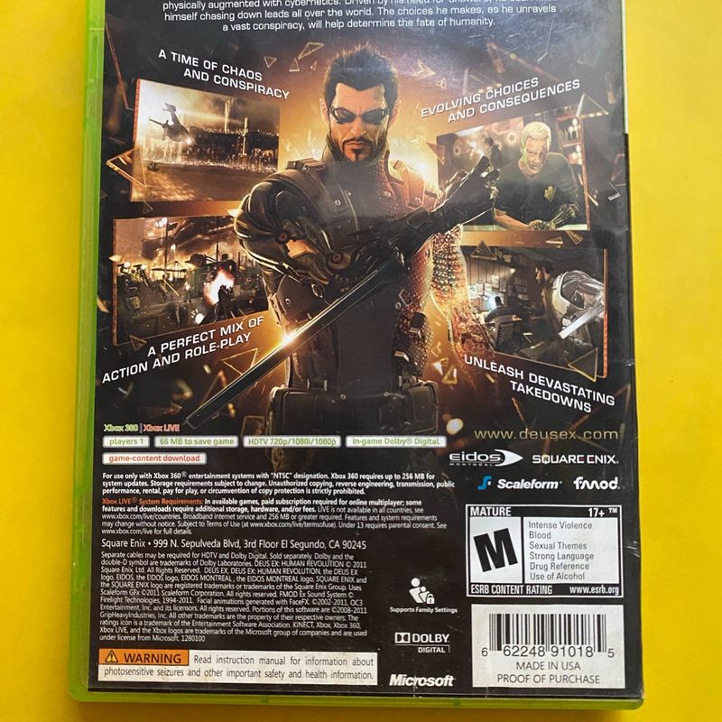 Jogo Deus Ex: Human Revolution - XBox 360