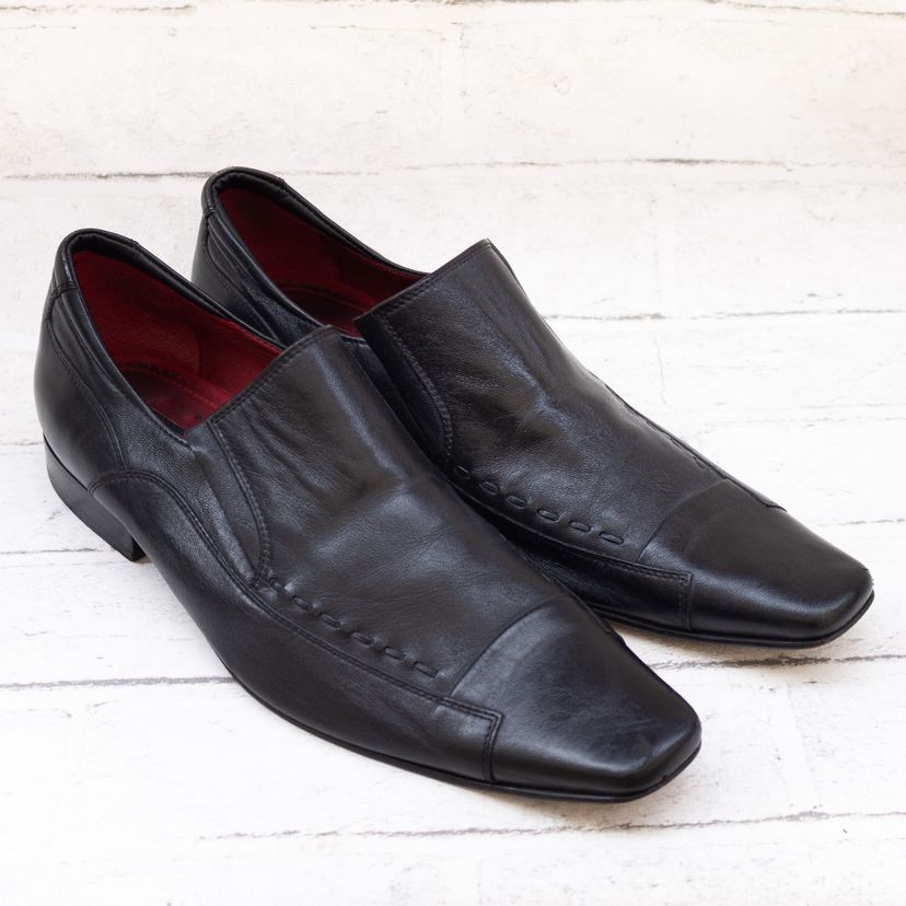 Di Pollini Sapato Social Preto Couro Legítimo | Sapato Masculino Di ...