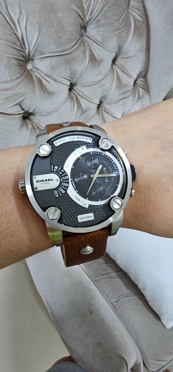 Diesel Dz7264 Relogio Masculino Analogico Original Quartzo Couro