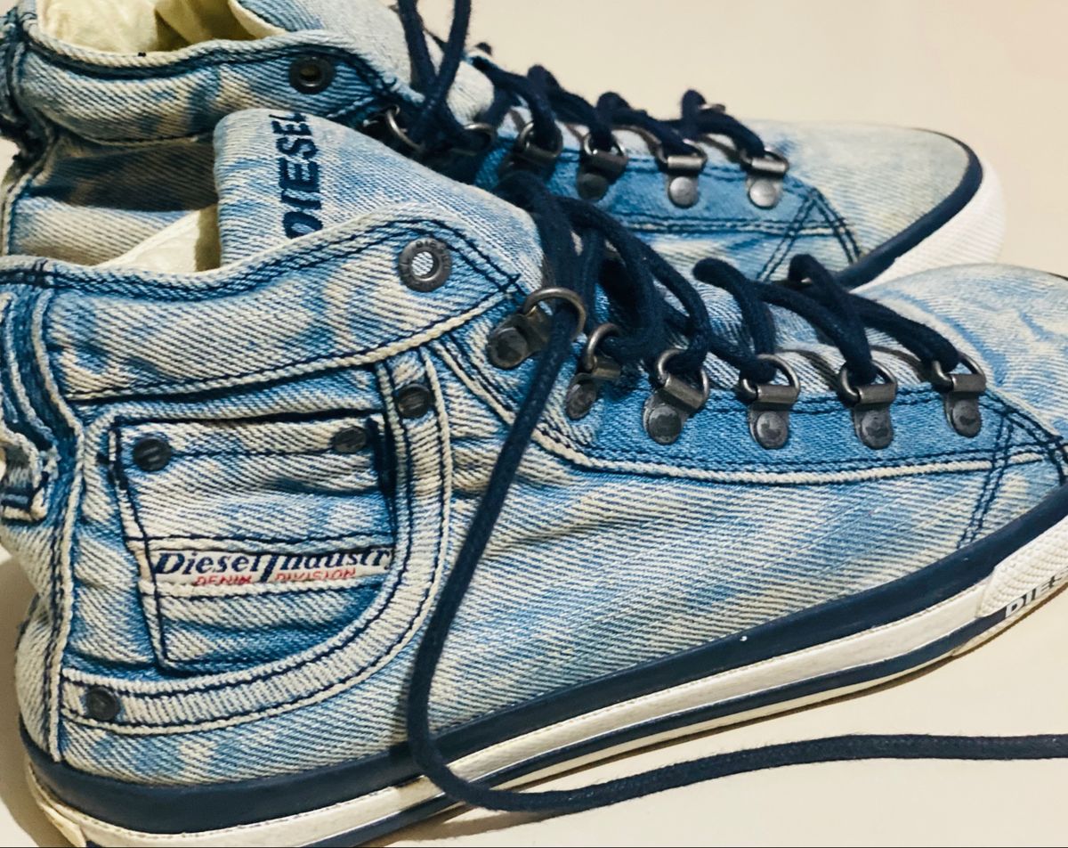 tenis jeans feminino cano alto