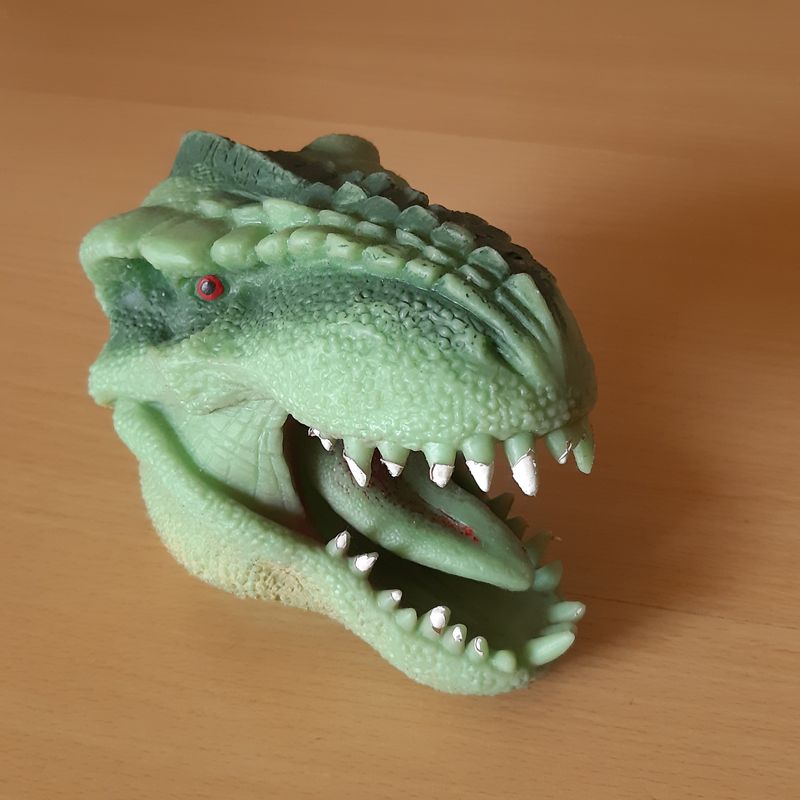 Brinquedo dinossauro jurassic dino fantoche de mao dtc 3731