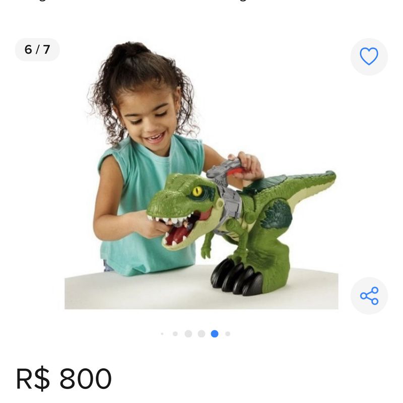 Dinossauro Imaginext T-Rex Mordida Feroz Brinquedo Imagenext