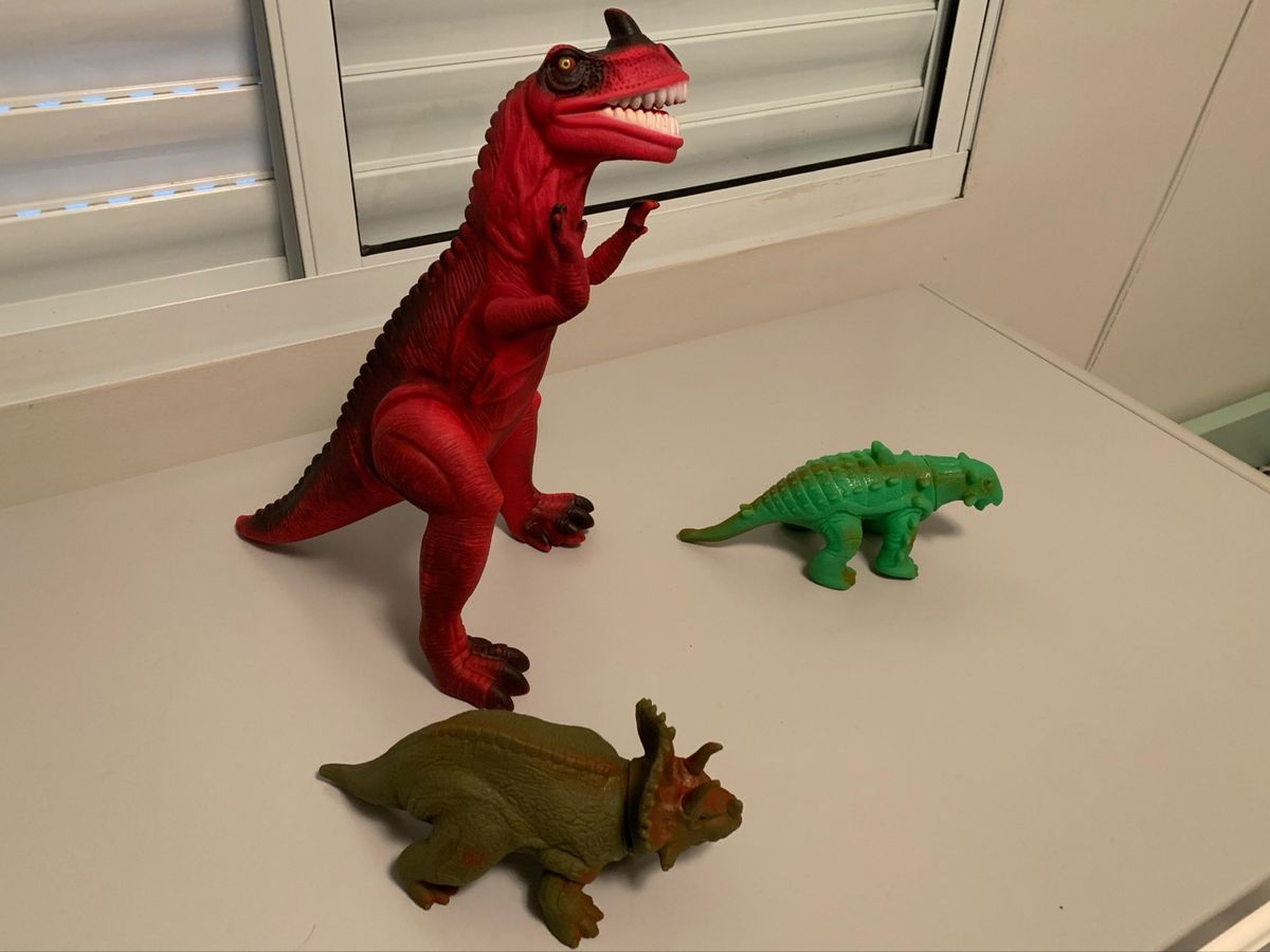 Dinossauro Tiranossauro Rex Com Som Dinossauros Pequenos Brinquedo Usado Enjoei