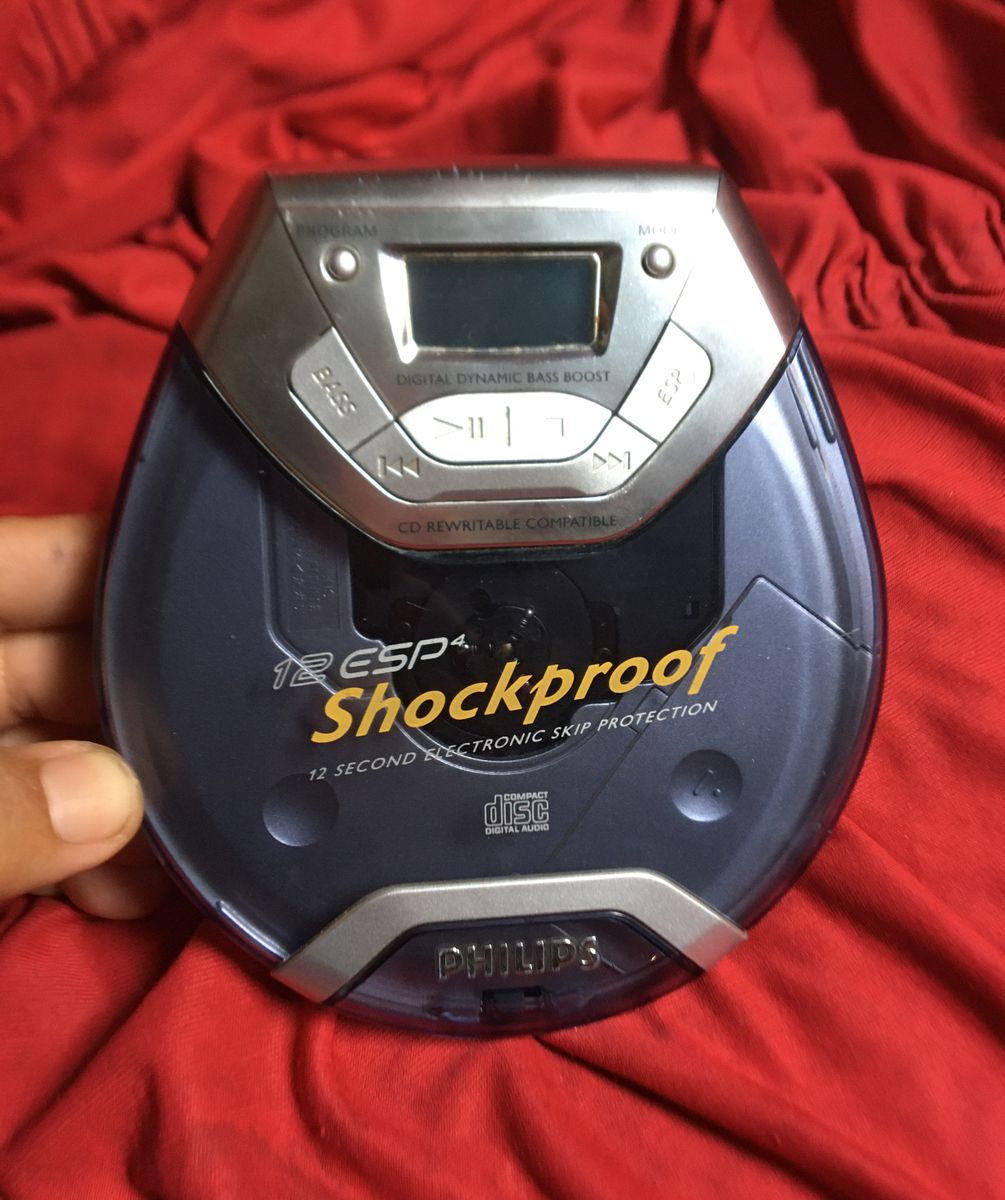 Discman Philips Anti Shock 100 Item De Música Philips Usado