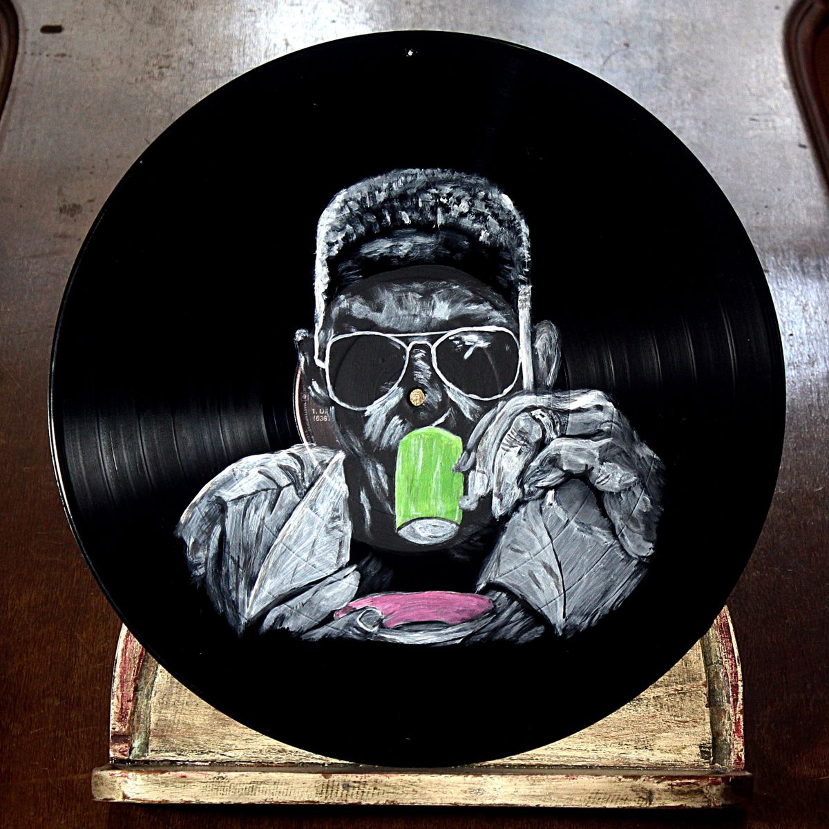 Disco de Vinil Cartola Pintado À Mão para Decoração. Arte Assinada ...