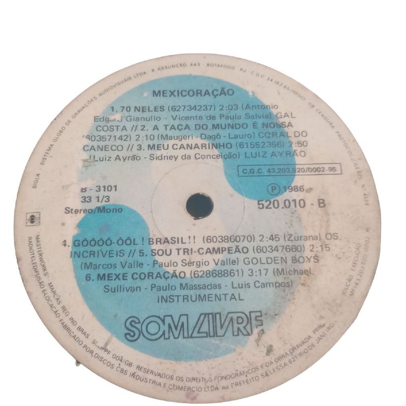 Disco de Vinil Mexi Coração Som Livre Usado 97487737 enjoei