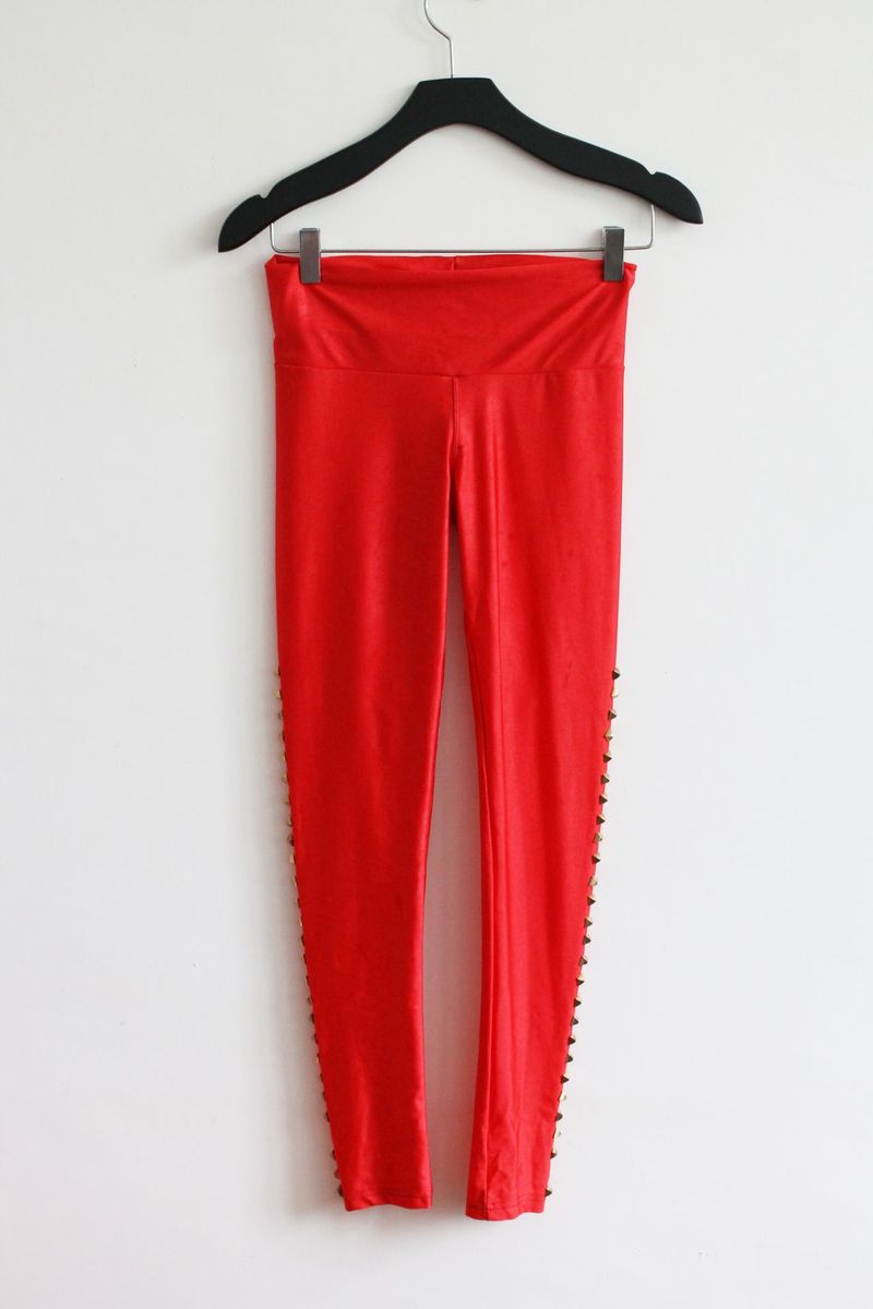 disco pants com rebites - calças sem marca