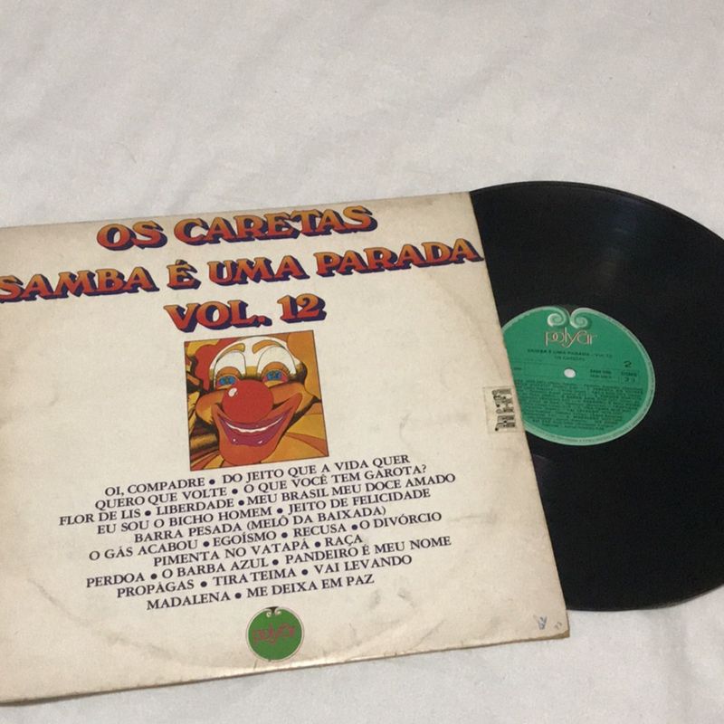 Disco Vinil Lp - Os Caretas Samba É Uma Parada - Vol.12 | Item de