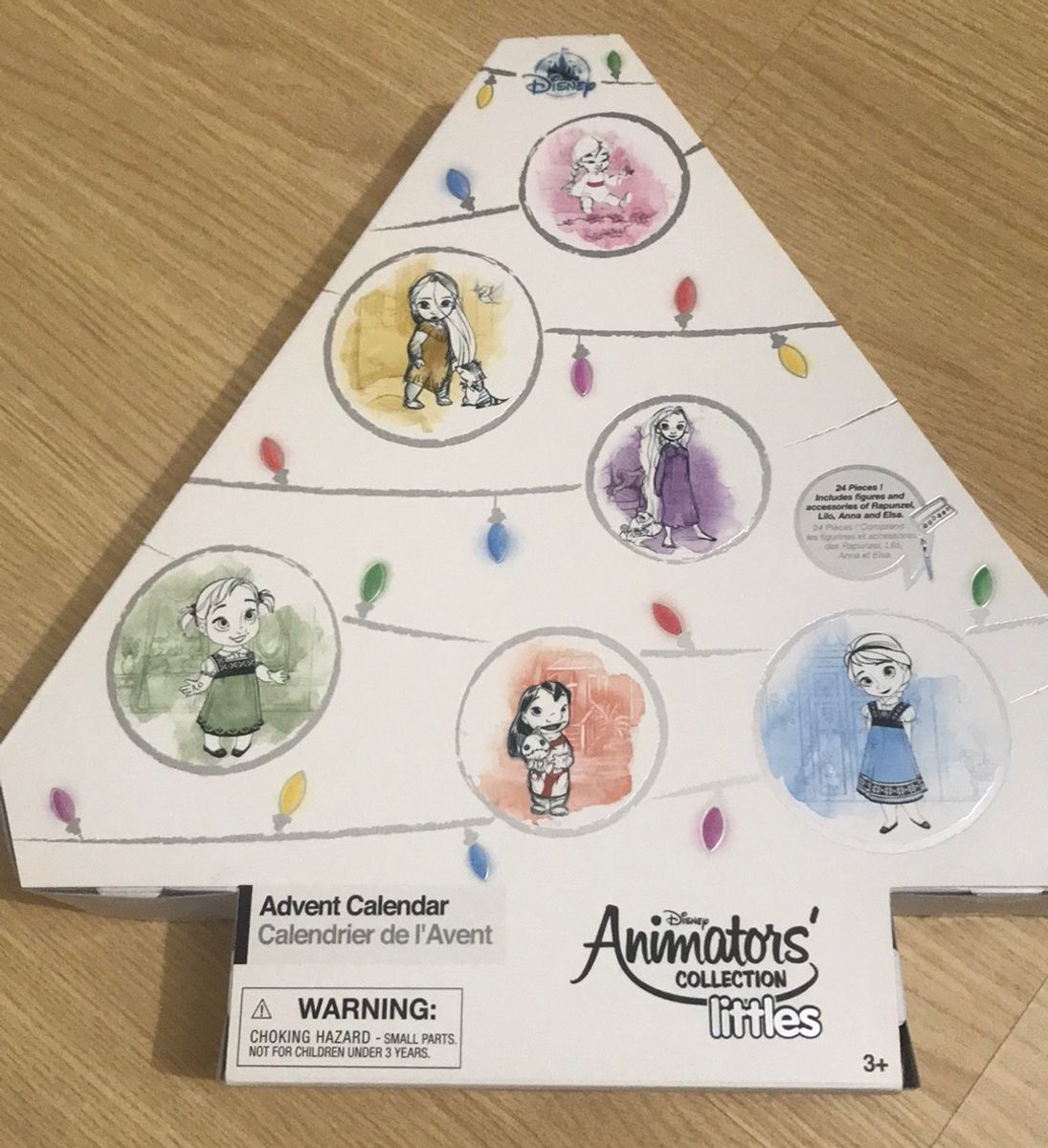 Disney Animators Advent Calendário Brinquedo Disney Nunca Usado