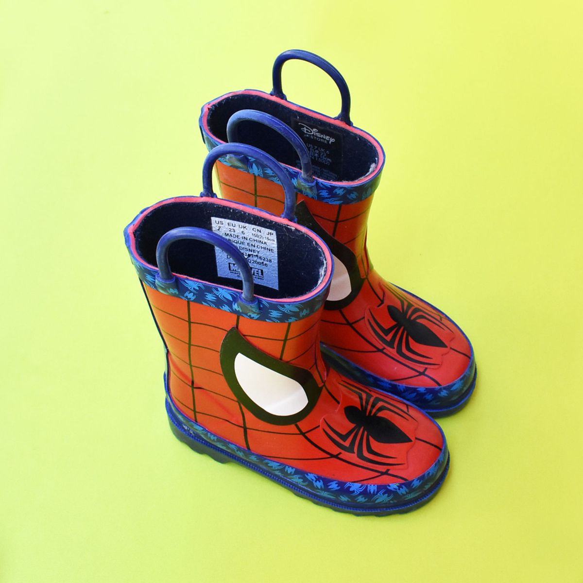 bota galocha infantil homem aranha